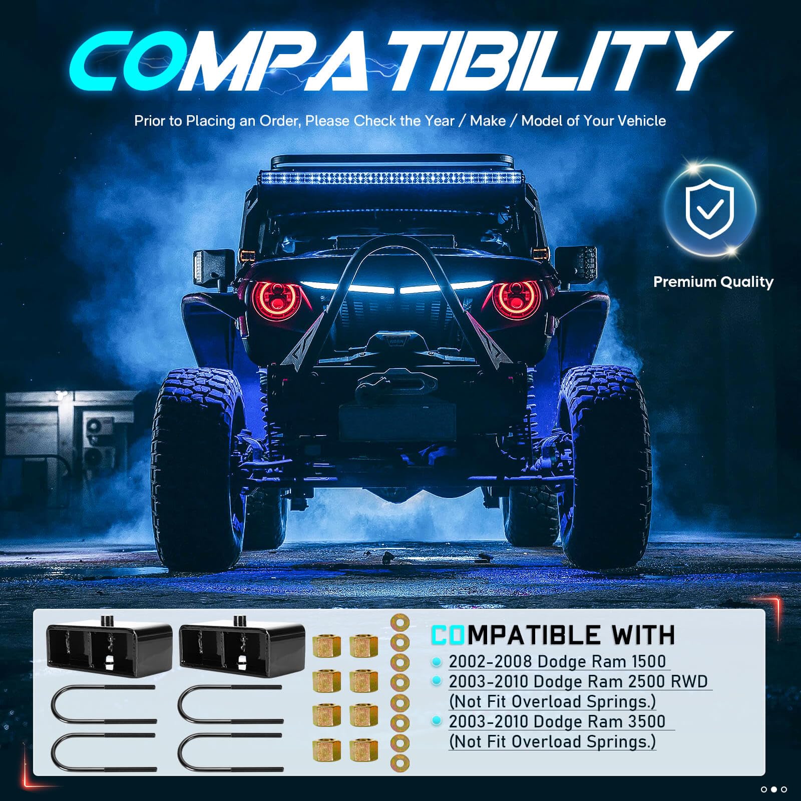 Rear Leveling Lift Kit for 2002 - Key Features