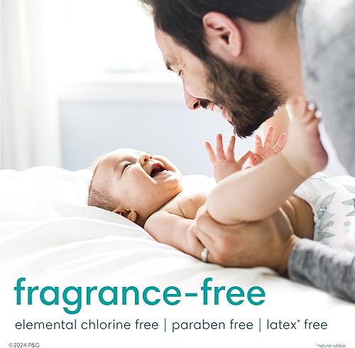 Miniatura 4 de Pañales tamaño 4, 150 unidades y toallitas para bebé, pañales Pampers Pure Protection y Aqua Pure 6X Pop-Top Sensitive Water Baby Wipes, 336 unidades