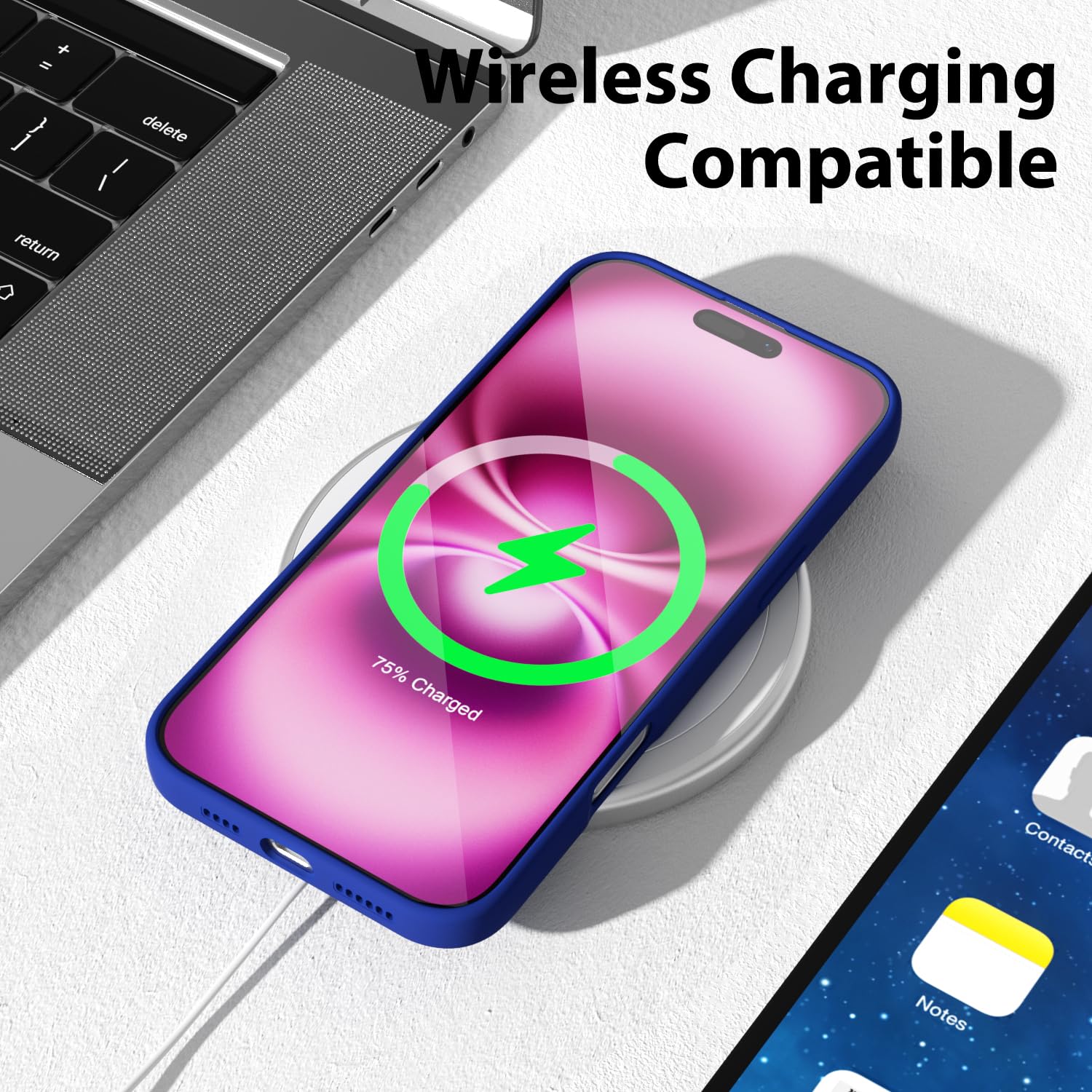 oakxco for iPhone 16 Pro Max Case Liquid Silicone, Soft Rubber Gel Elegant Aesthetic Basic Simple Cover, Cute Thin Slim TPU Matte Solid Color Plain Smooth Case for Women Girl, Light Pink — view 1041