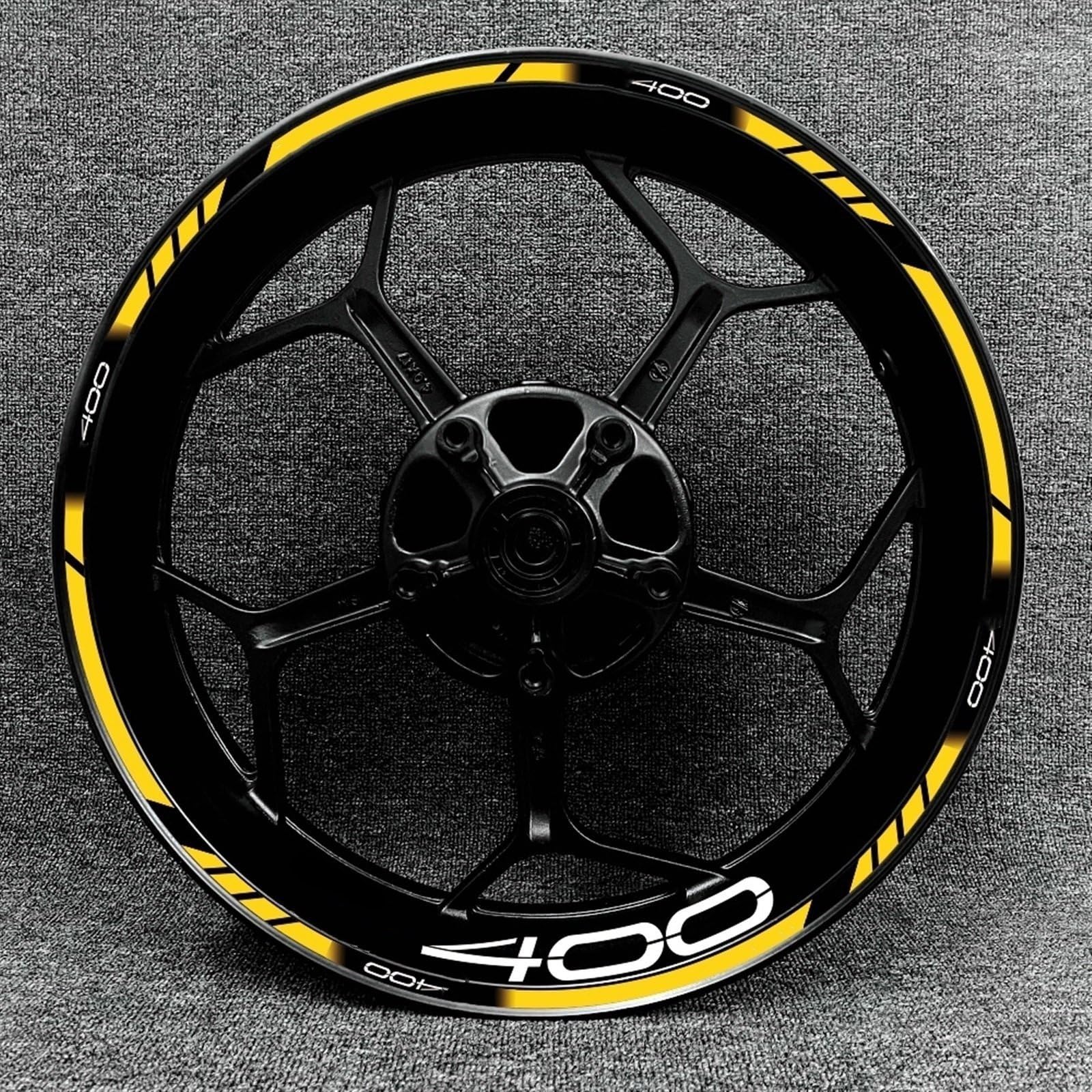 Stickers Motorcycle Wheel Stickers Night Reflective Decorative Rim for Kawasaki Z400 Z 400(Style 5)