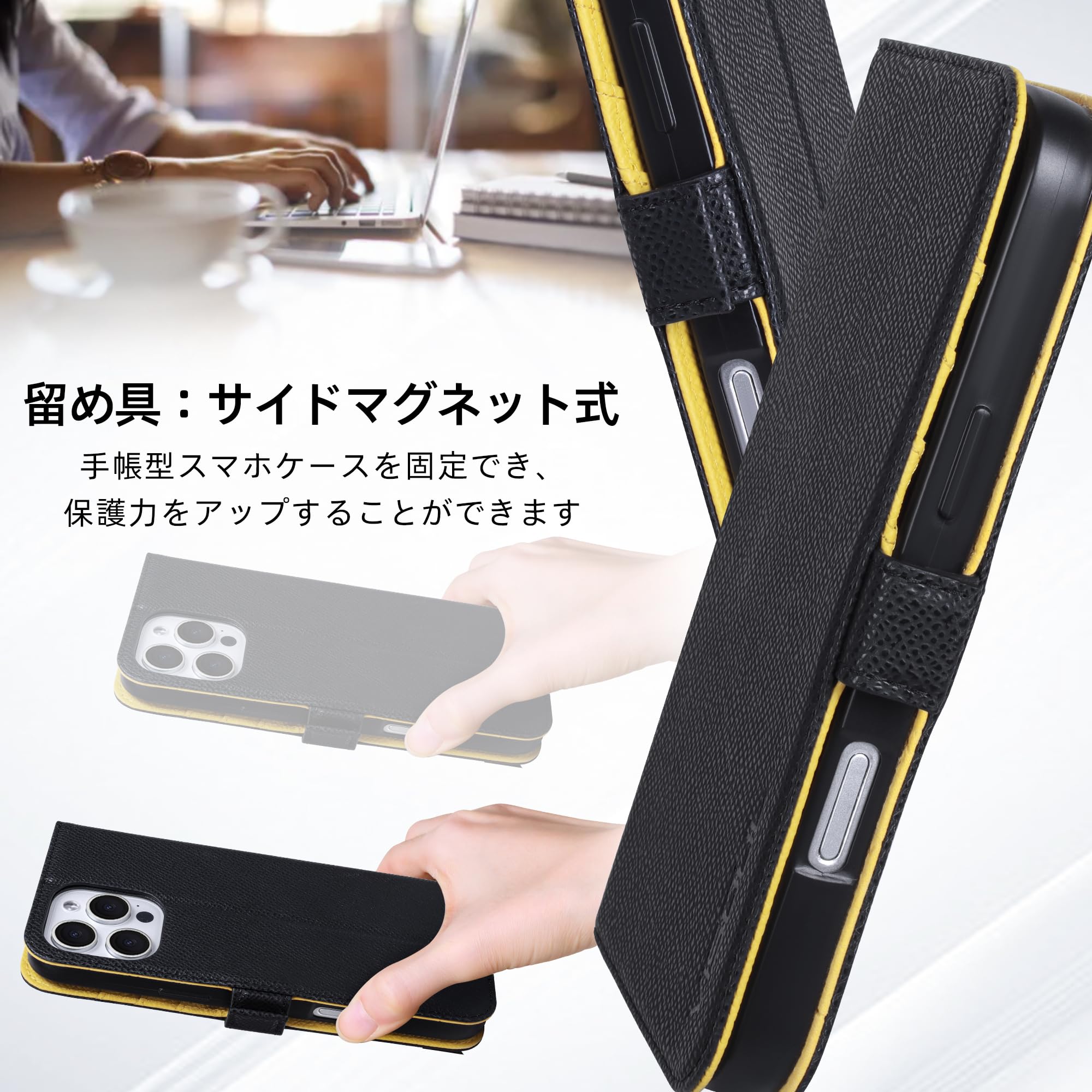 Amazon.co.jp: VISOUL iPhone16Pro 対応ケース 手帳型 本革