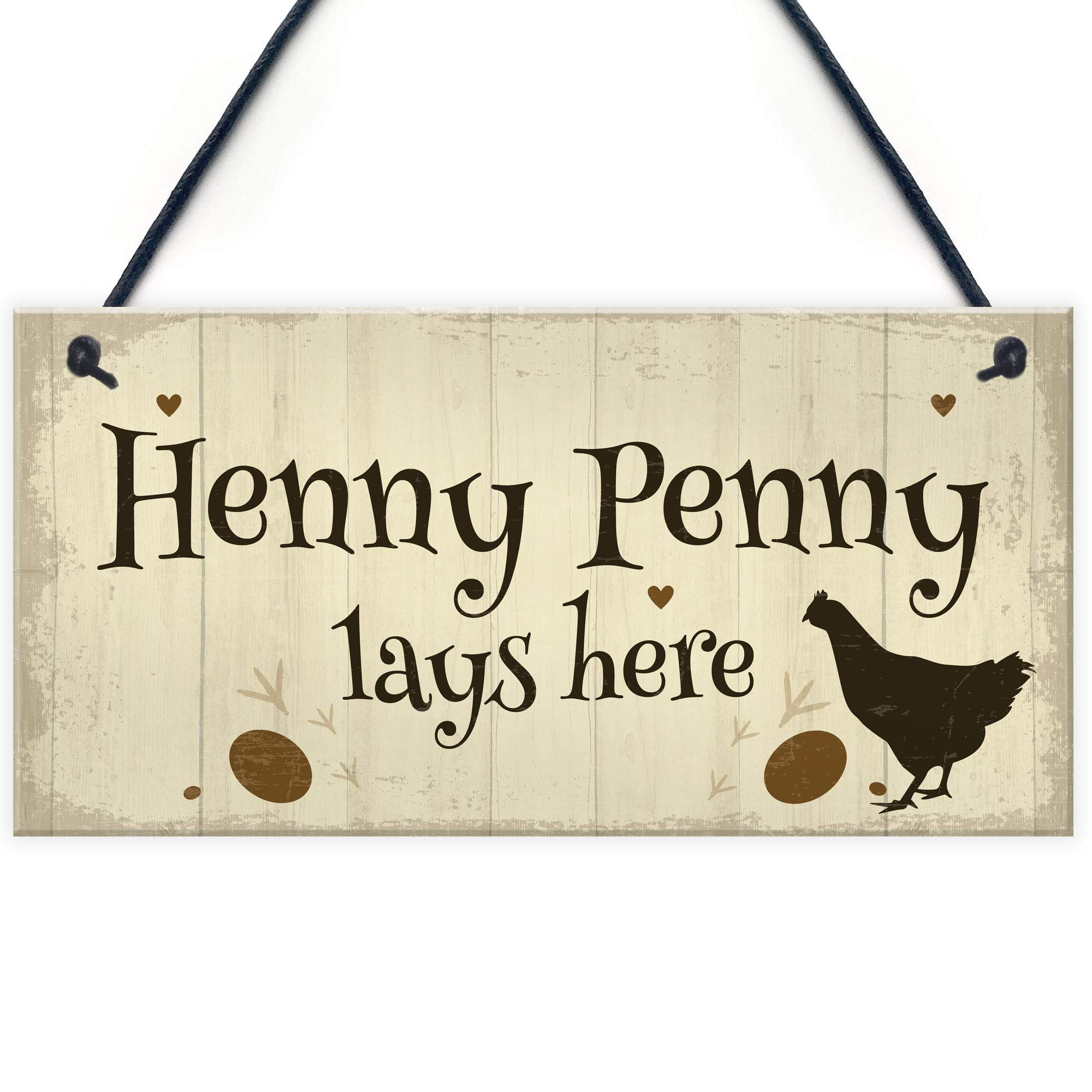 Red Ocean Novelty Chicken Sign Funny Chicken Coop Hen House Wall Gate Plaque Chicken Gift