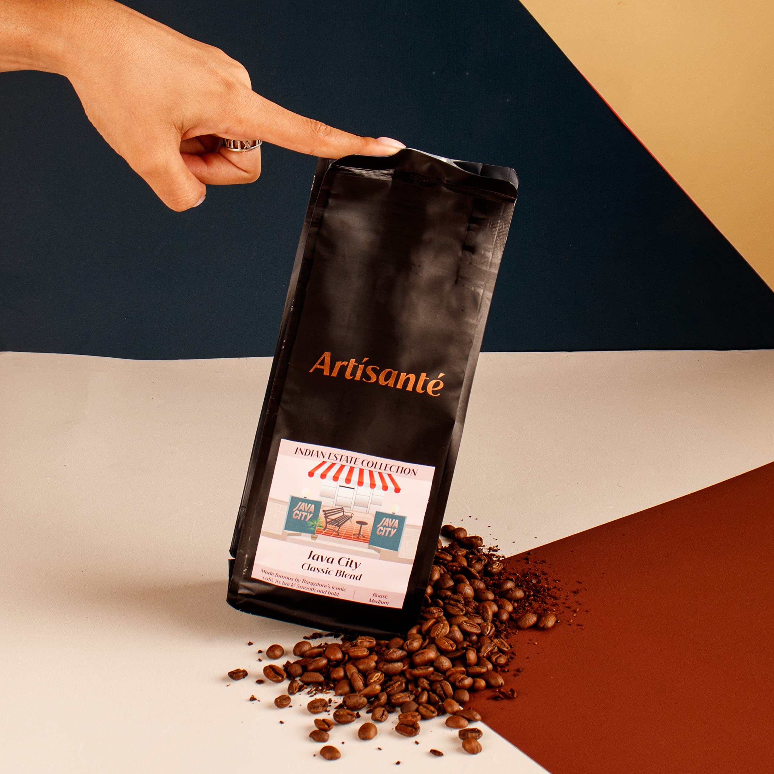 Artisante | Indian Selection Coffee | 1 kg (Java City Classic Blend | Medium Roast | Moka Pot)