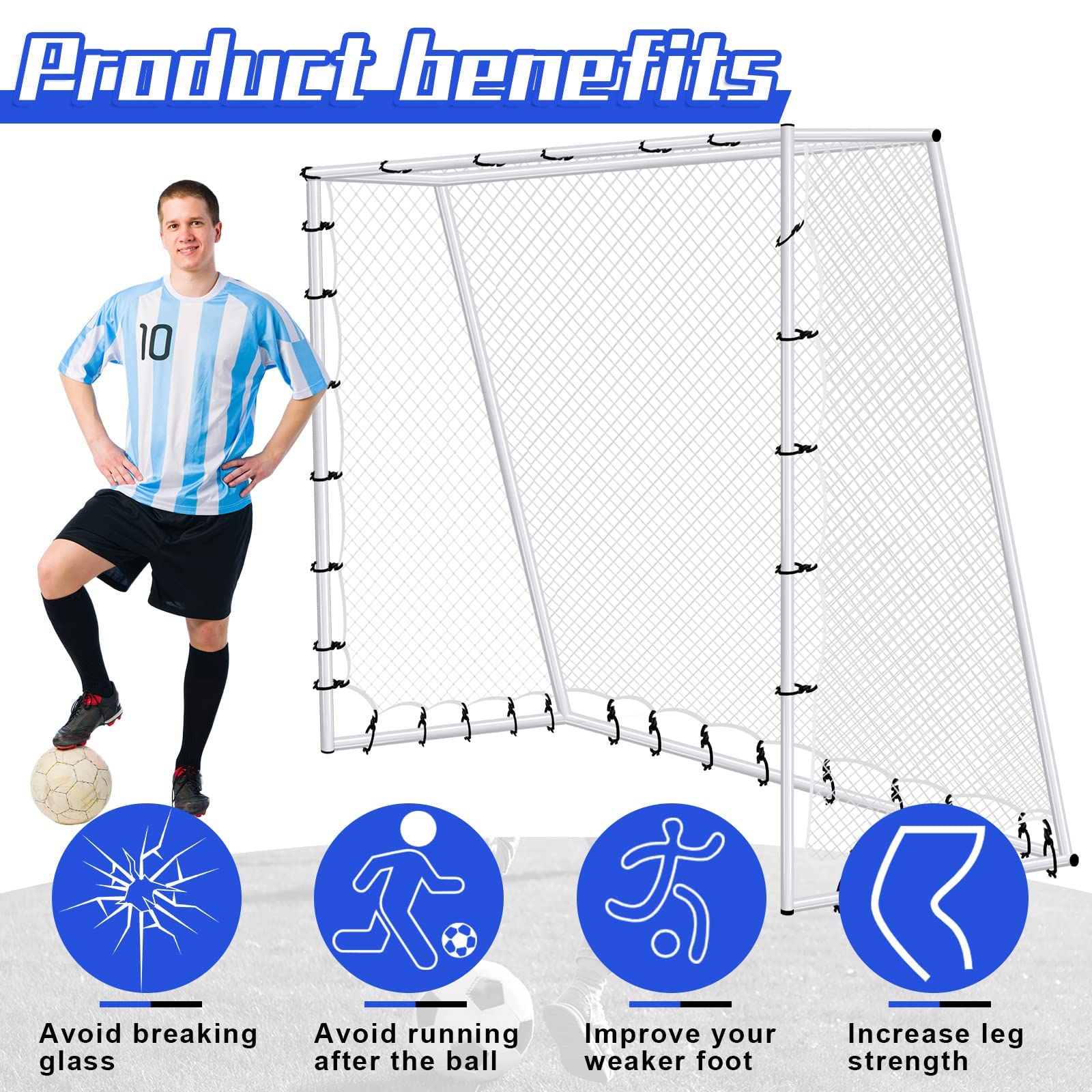 サッカー　リバウンダー Amazon | Fungoal サッカー 壁打ちリバウンダー 2.0M 【跳ね返る