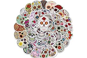 50Pcs Sugar Skull Stickers
