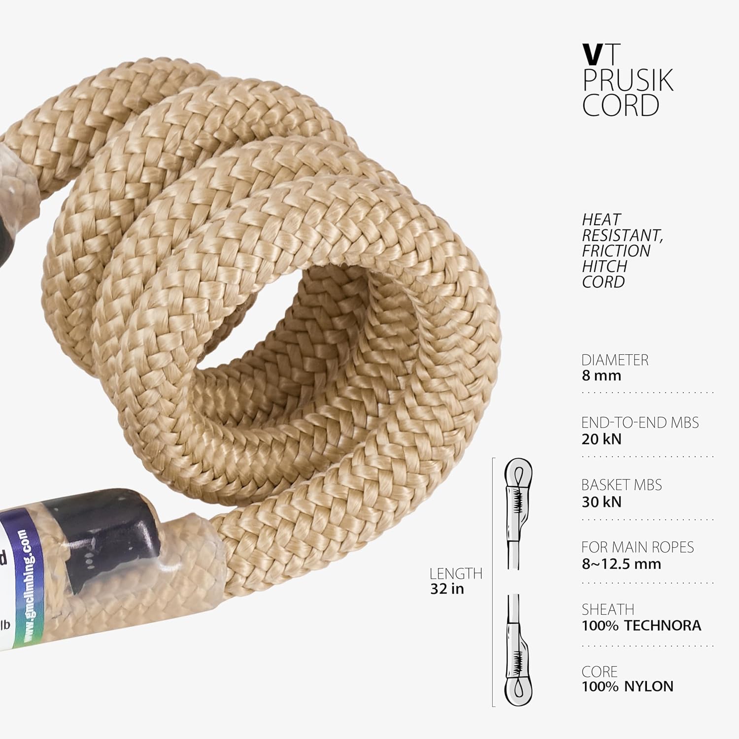 GM CLIMBING 8mm VT Prusik Hitch Cord