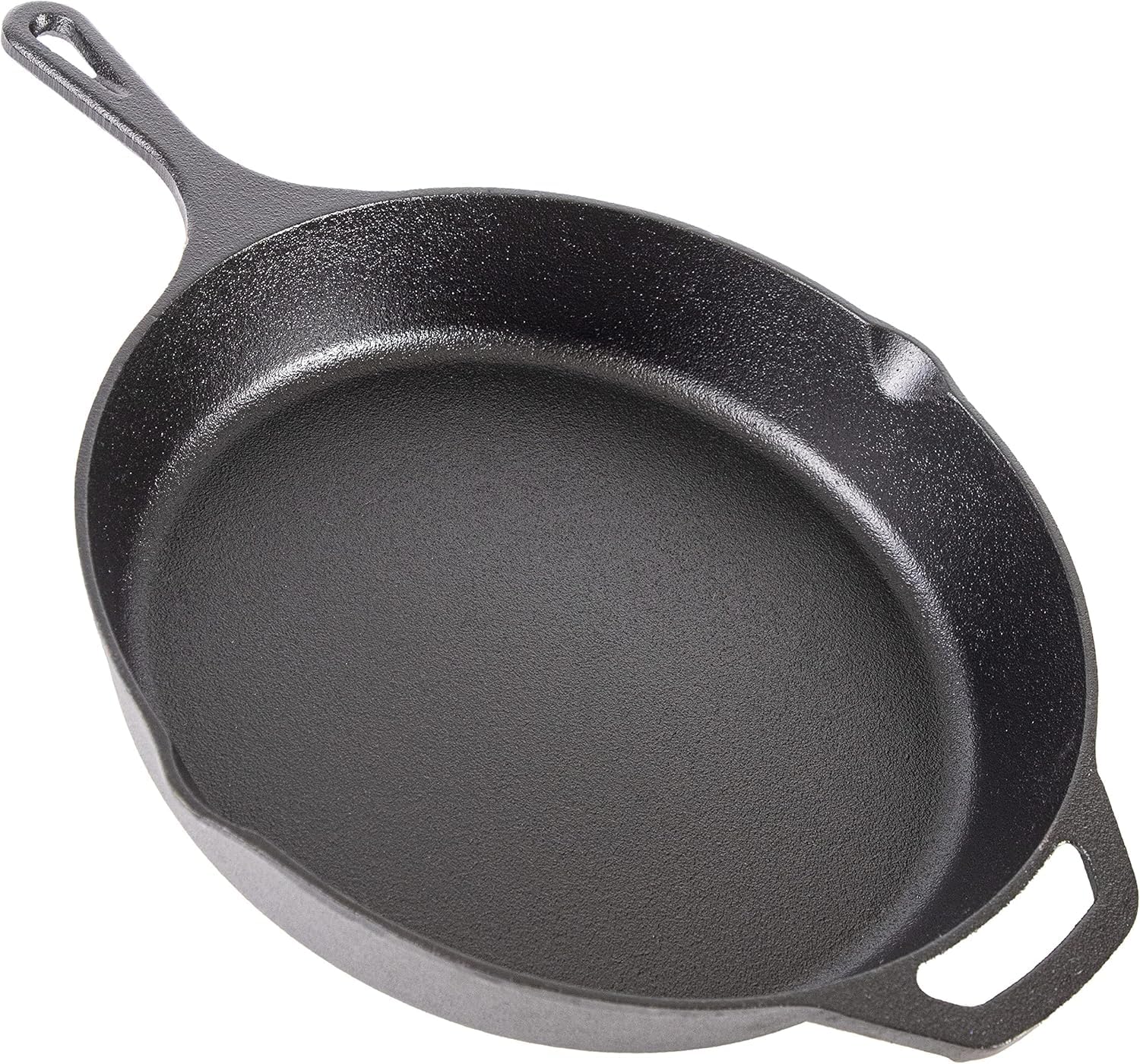 nuovva Pre-Seasoned Cast Iron Skillet Frying Pan - Oven Ready Grill Cookware for Indoor & Outdoor Cooking – Cast Iron Pan PFOA & PTFE Free (12 Inches – 32cm)