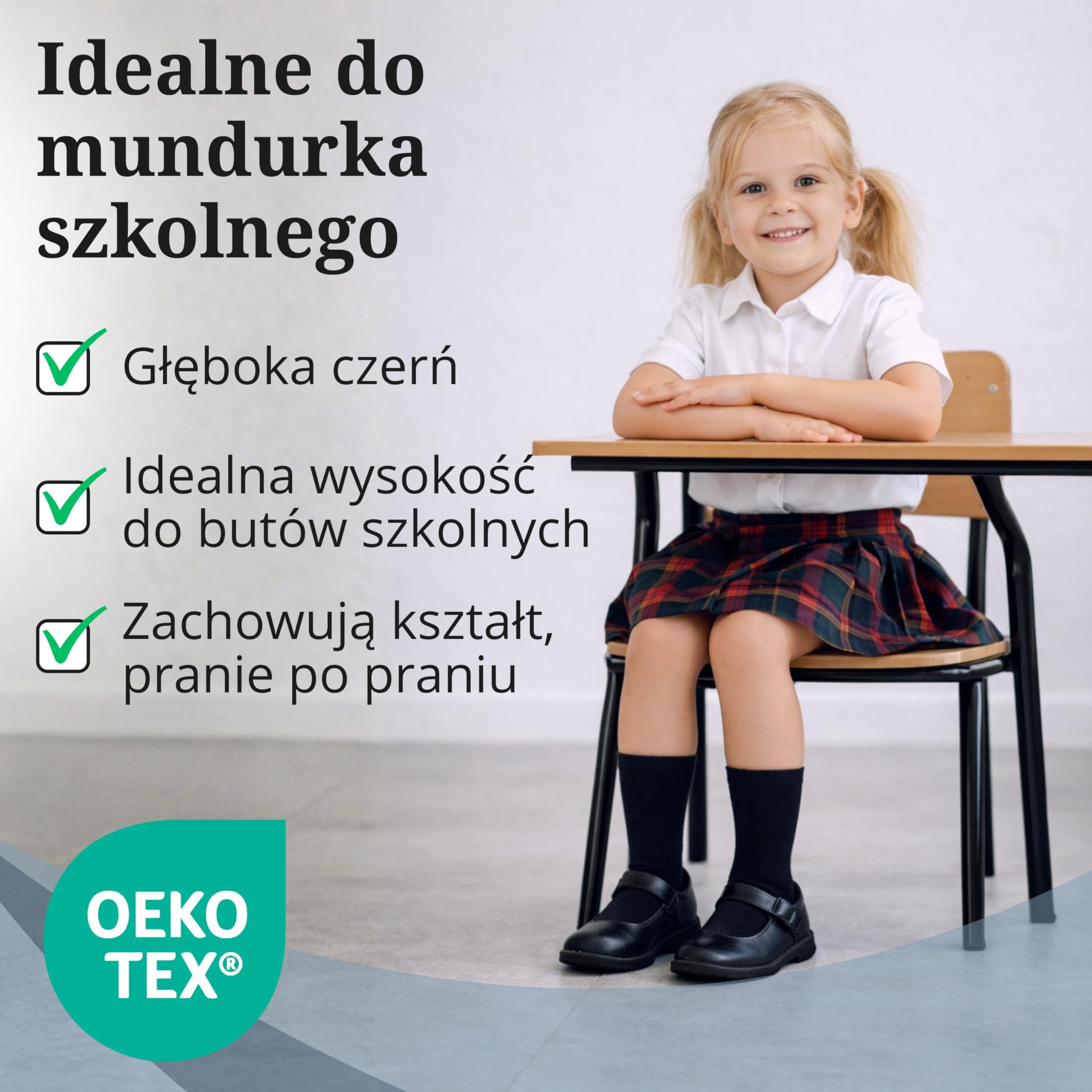 BISOO Zestaw skarpet dziecięcych 5 par dla Chłopców i Dziewcząt - Idealne do Szkoły i Munduru Szkolnego - Bawełna z Certyfikatem Öko-Tex - Wybierz Twój Rozmiar i Kolor