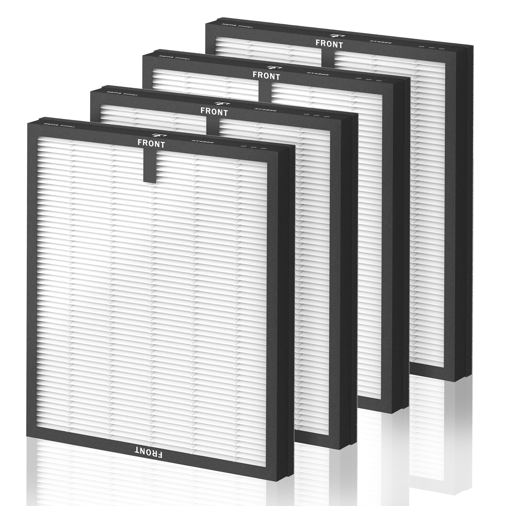 HY4866 Replacement Filter for MORENTO HY4866, WESTHEY HY4866, YIOU M1 Air Purifier, 3-in-1 True HEPA Filter with Activated Carbon for Smoke and Odor, Original Version, 4 Pack