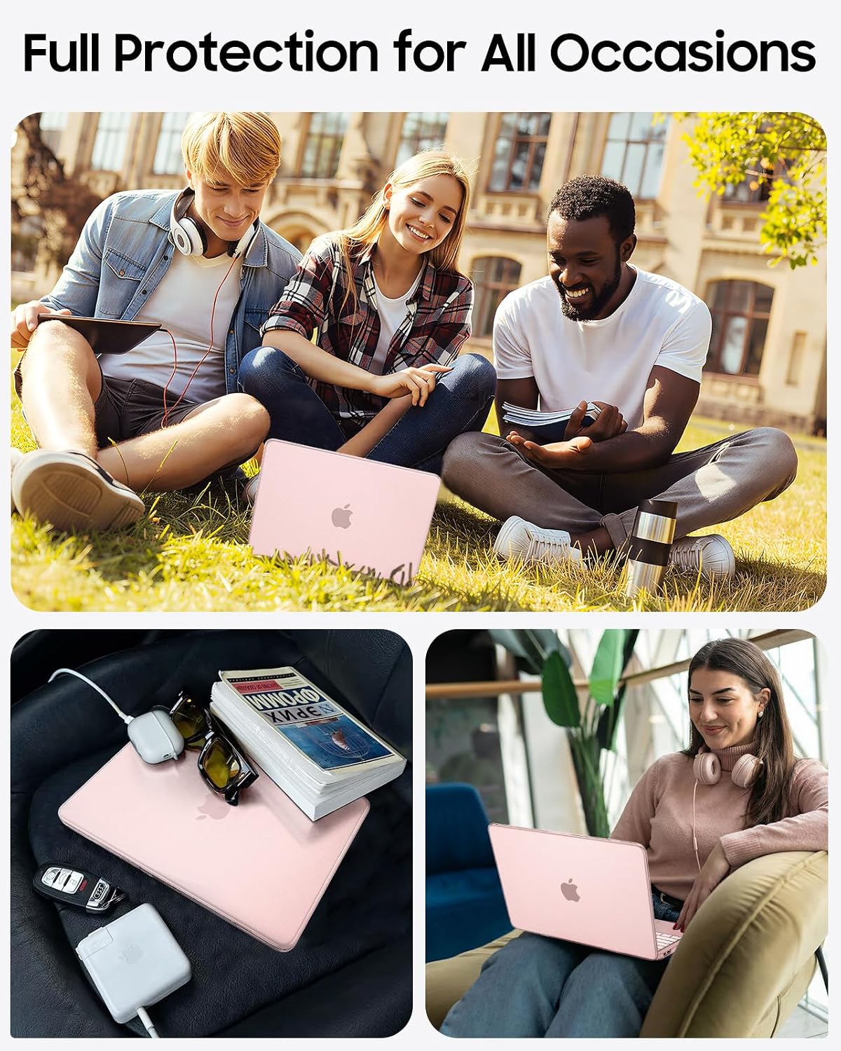 Fintie Case for MacBook Neo 13 Inch with Keyboard Skin & Screen Protector | 2026 A3404, Snap-On Design, Slim Fit, Matte Hard Shell Cover, Fingerprint Resistant, Frost Blush