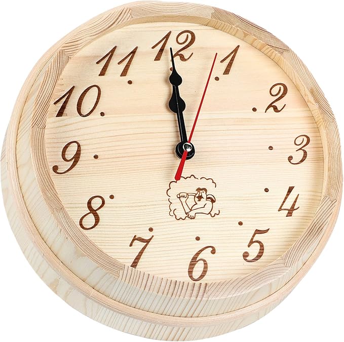 Sauna Clock, Battery Powered Clock, Lightweight Simple