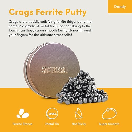 Miniatura 8 de Speks Crags - Masilla de ferrita más de 500 piedras de ferrita en una lata de metal mate juguetes antiestrés seriamente satisfactorios para adultos