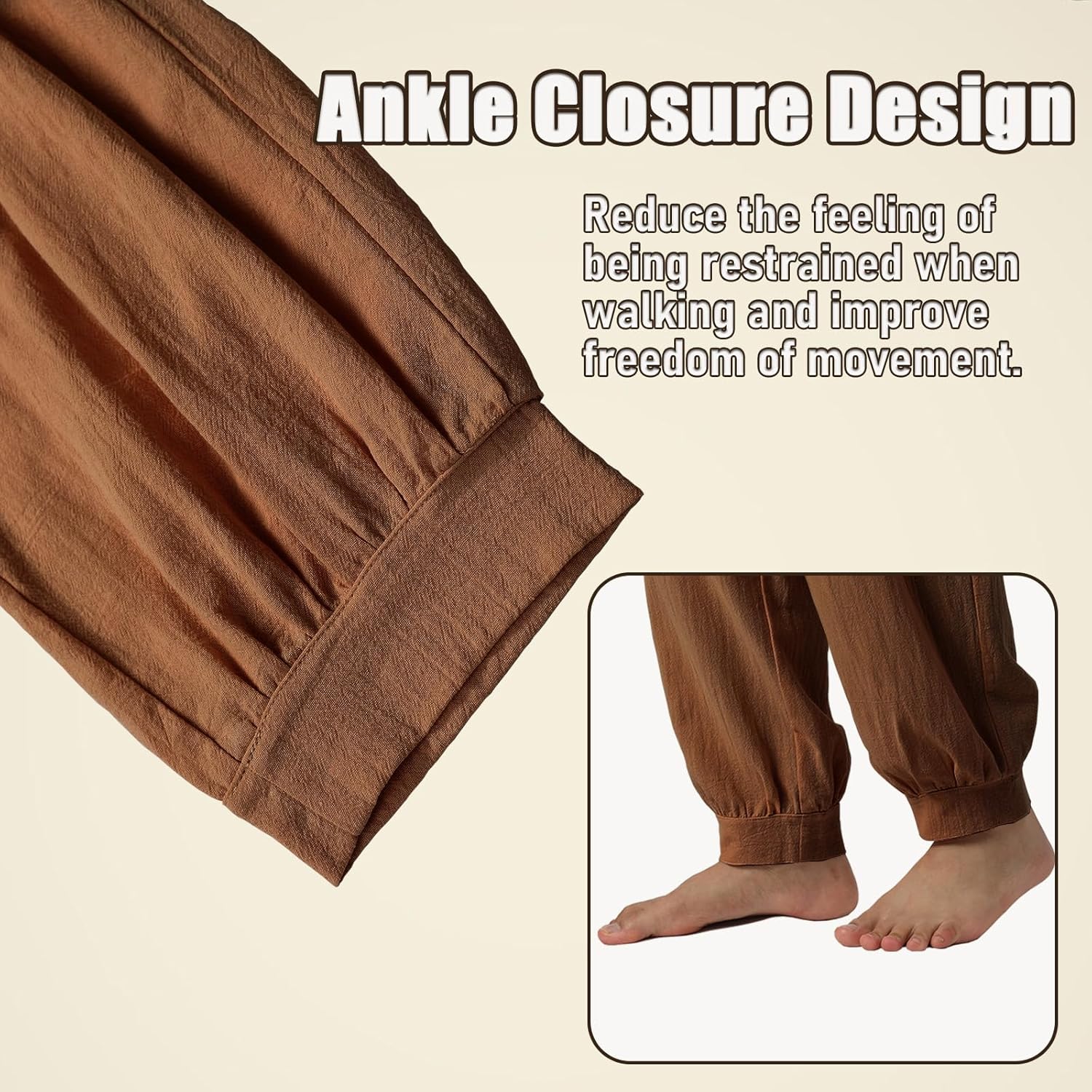 Pirate Pants Mens Renaissance Medieval Pant Ren Faire Viking Trousers with Retro Buttons - Image 5