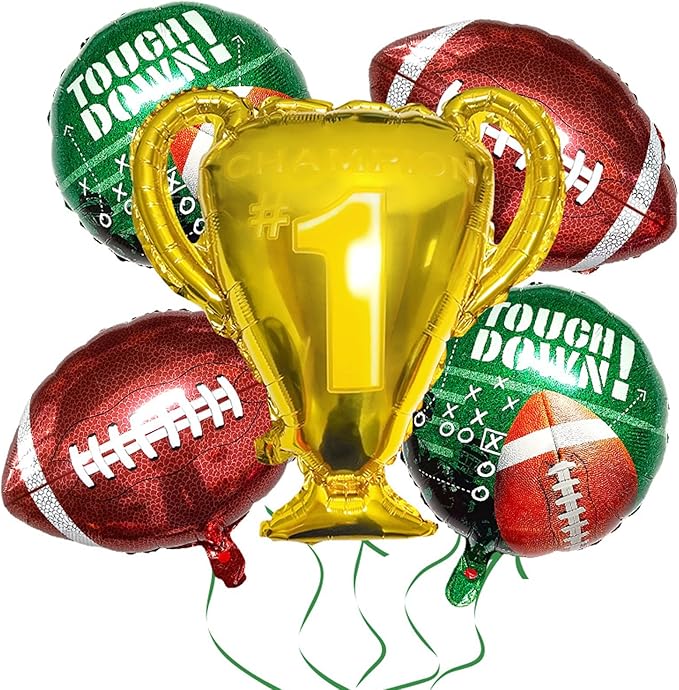 Super Bowl Balloons Football Foil Balloons Set Football