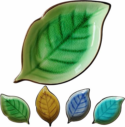 Soporte para cucharas para estufa, soporte de cuchara en forma de hoja para estufa, soporte de cuchara de cerámica para encimera de cocina, soporte