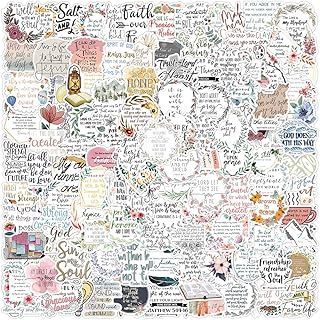 200 PCS Bible Verse Stickers,Bible Journaling Supplies,Inspired Christian Scripture Stickers for Water Bottle,Laptop,Scrapbooking Decals - Perfect Gifts for Kids,Teens,Adults