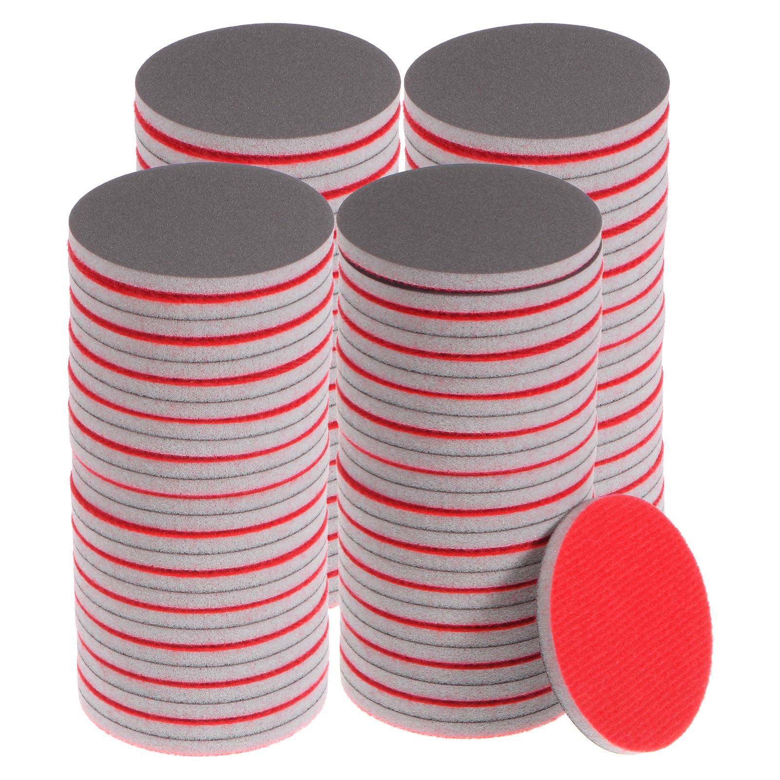 QUARKZMAN 100uds 2000 Grano Lijado Esponja 3 Pulgada Gancho y Bucle Esponja Lijado Disco Húmedo/Seco para Coche Madera Yeso Paneles Metal