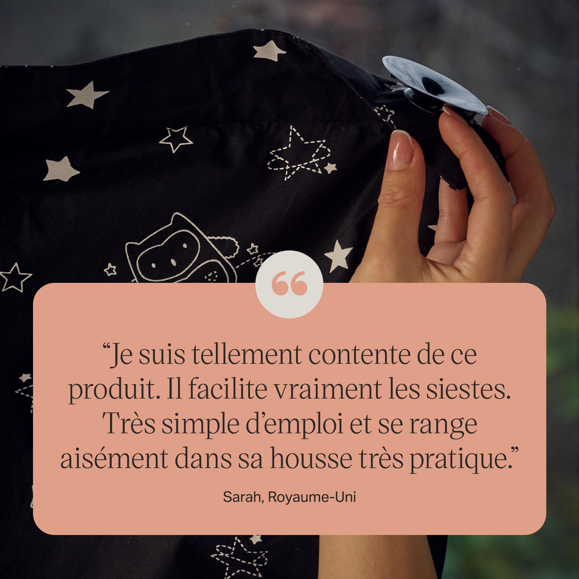 Tommee Tippee Rideau Occultant GRO-Anywhere Blind Ollie la Chouette, Portable, Léger, 130 x 198 cm