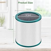 Vista 5 de TP01 TP02 - Filtro de repuesto compatible con Dyson Pure Cool Link TP01, TP02, TP03, BP01, AM11 Tower, NXBHG 360° True Filter, comparado