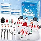 Christmas Craft Snowman Kit, 3 Pack DIY Snowman Craft Kit for Kids, Build a Snowman Indoor Decor, Creative Kids Air Dry Modeling Clay, Xmas Activities Christmas Making Kit for Toys Favors