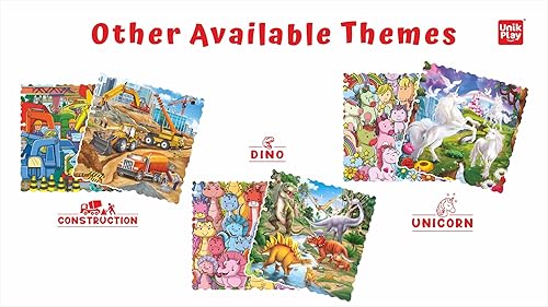 Miniatura 7 de Rompecabezas de dinosaurios  Paquete de 2 rompecabezas para niños, 12 x 12 pulgadas, 90 + 90 piezas  Rompecabezas único y atractivo sin bordes