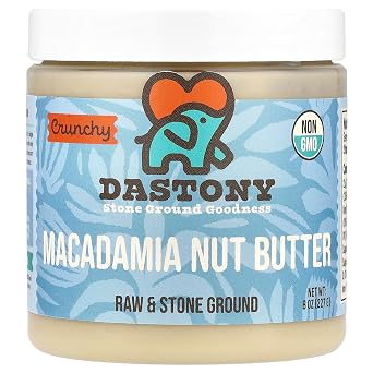 Dastony Macadamia Nut Butter, Crunchy, 8 oz 227 g