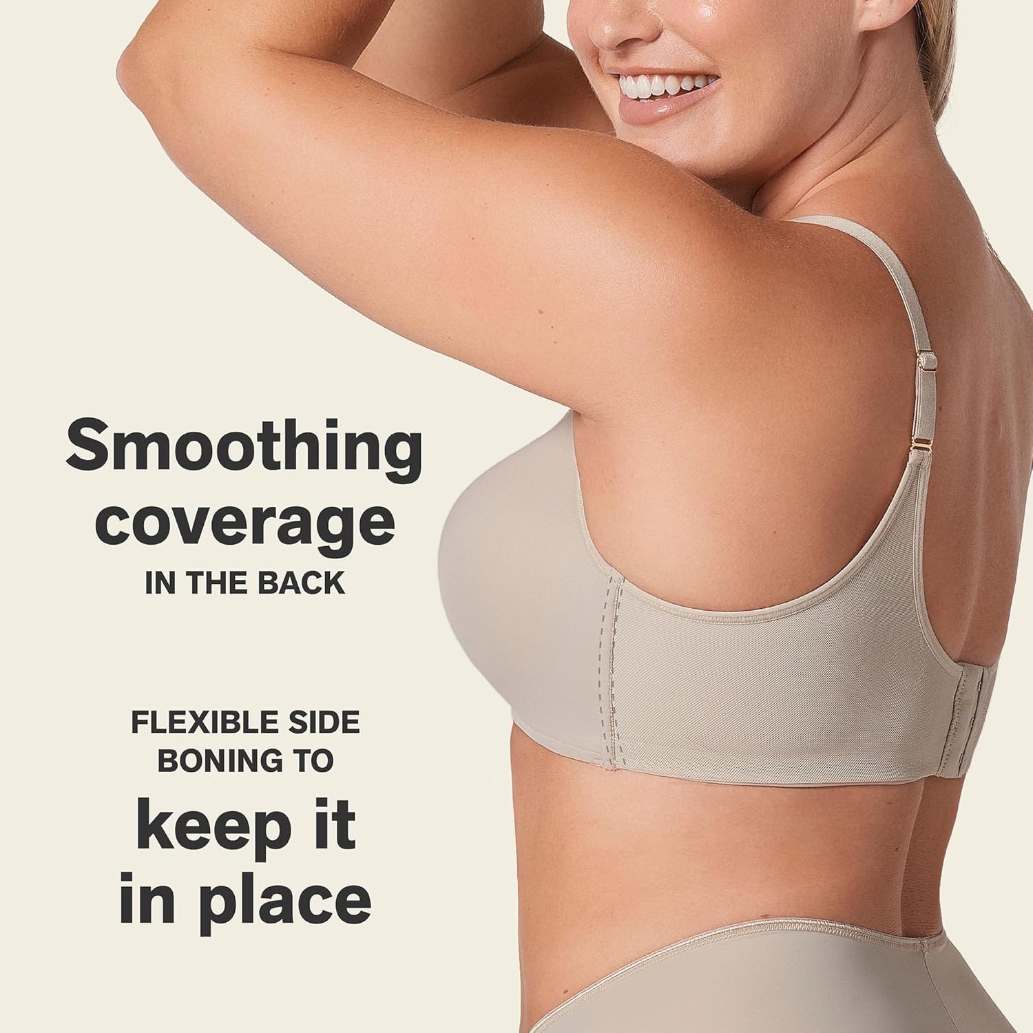 Leonisa ComfortFit Wireless Bras for Women, Push Up Bra with Back and Side Smoothing - Image 3