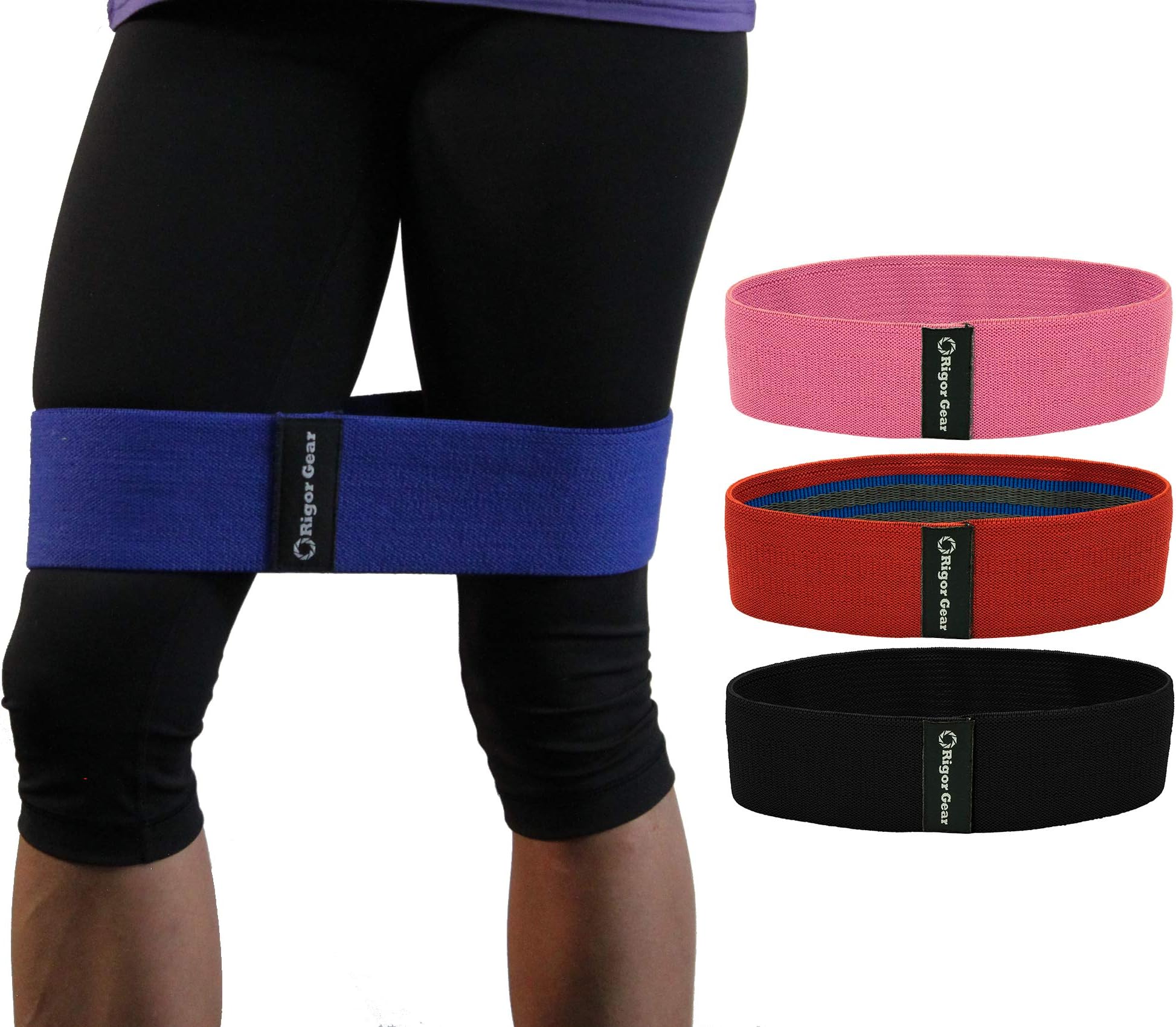 WODSuperStore Resistance Band for Legs & Butt - Hip Booty Circle Bands to Tone Glute, Thighs & Hips