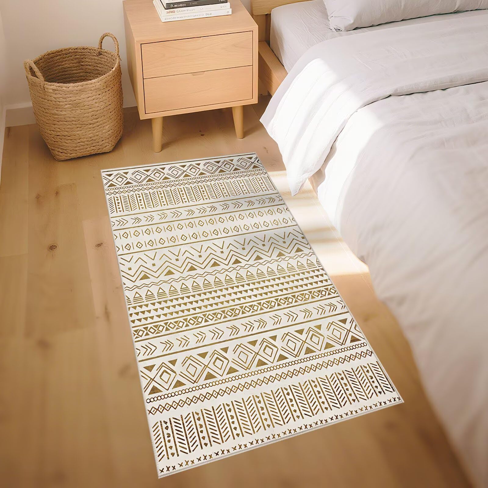 Tapis. Chambre Anti Poussiere Gris Mètre 130x180cm, Fatigue Motif rayé de Style Ethnique Vert pour la à Coucher Salon