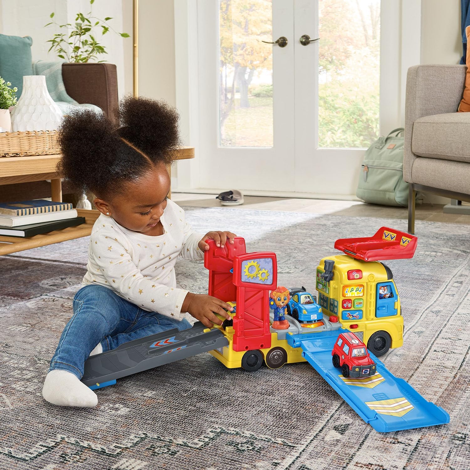 VTech 3-in-1 Race and Repair Hauler Interactive Toddler Toy