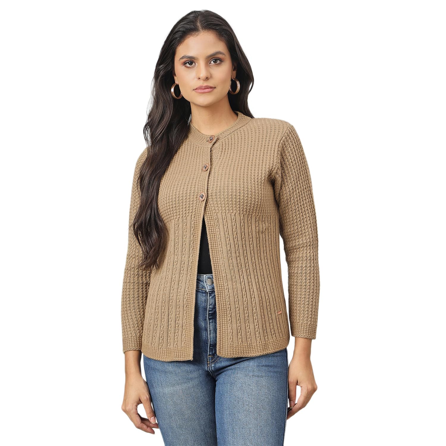 duke Women's Acrylic Blend Modern Cardigan Sweater-picture-30