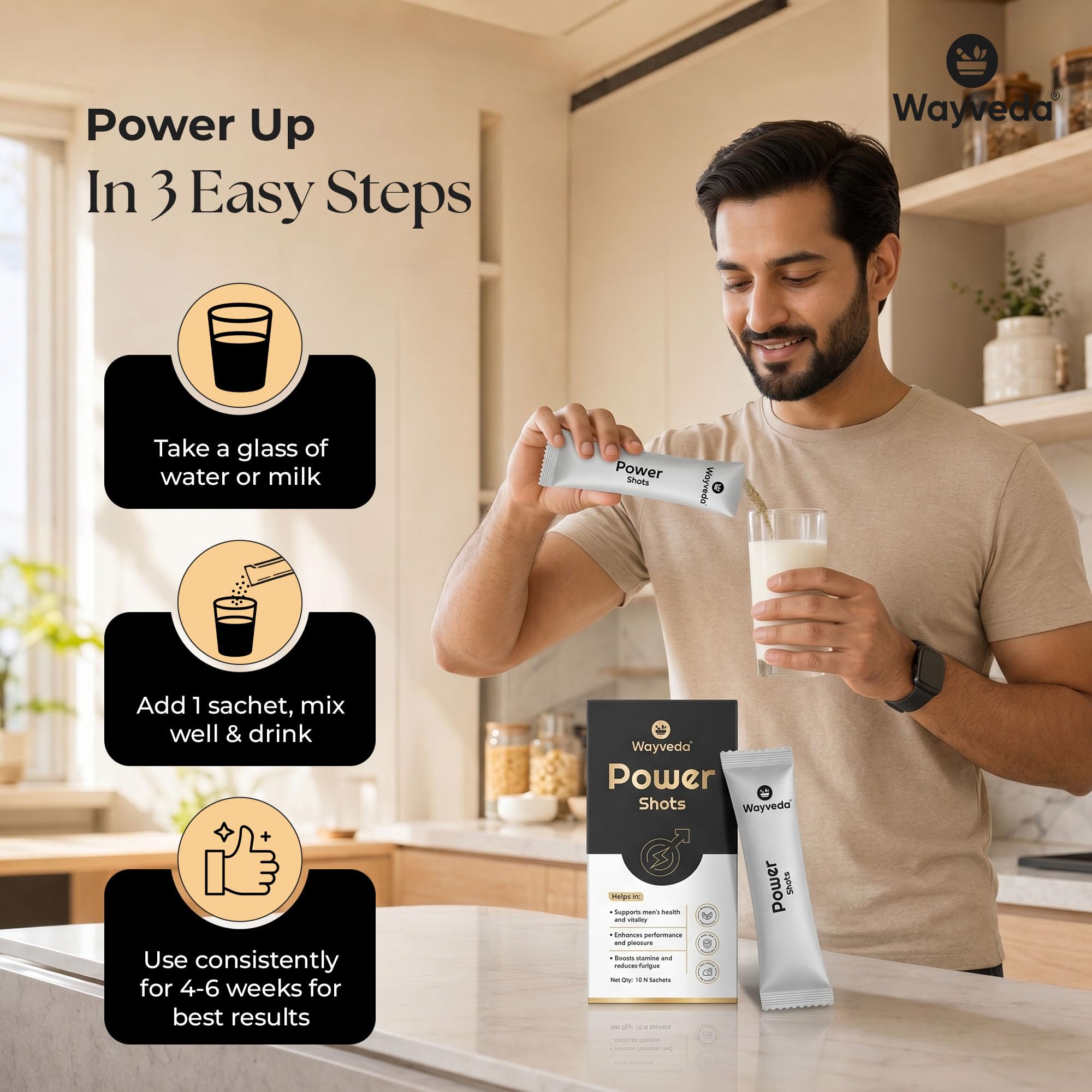 2X Black Triple Power System Combo Set for Men | Power Shots (15N) + Oil-Based Roll-On (50ml) | With Ashwagandha, Kaunch Beej & Shilajit | Boost Stamina, Vitality, Energy & Confidence — Amazon image 9