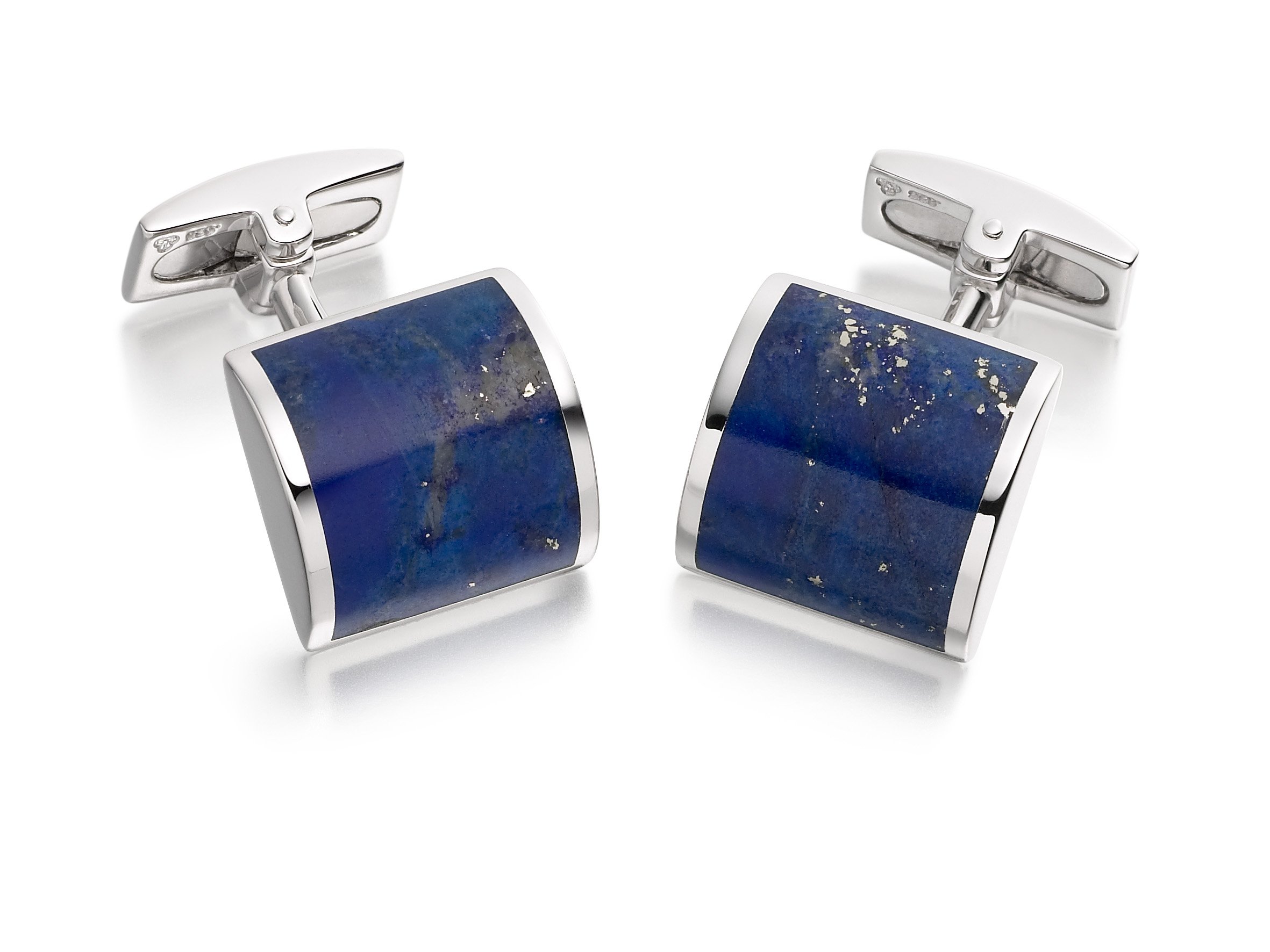 HOXTON LONDONMen's Sterling Silver and Lapis Lazuli Square Cufflinks