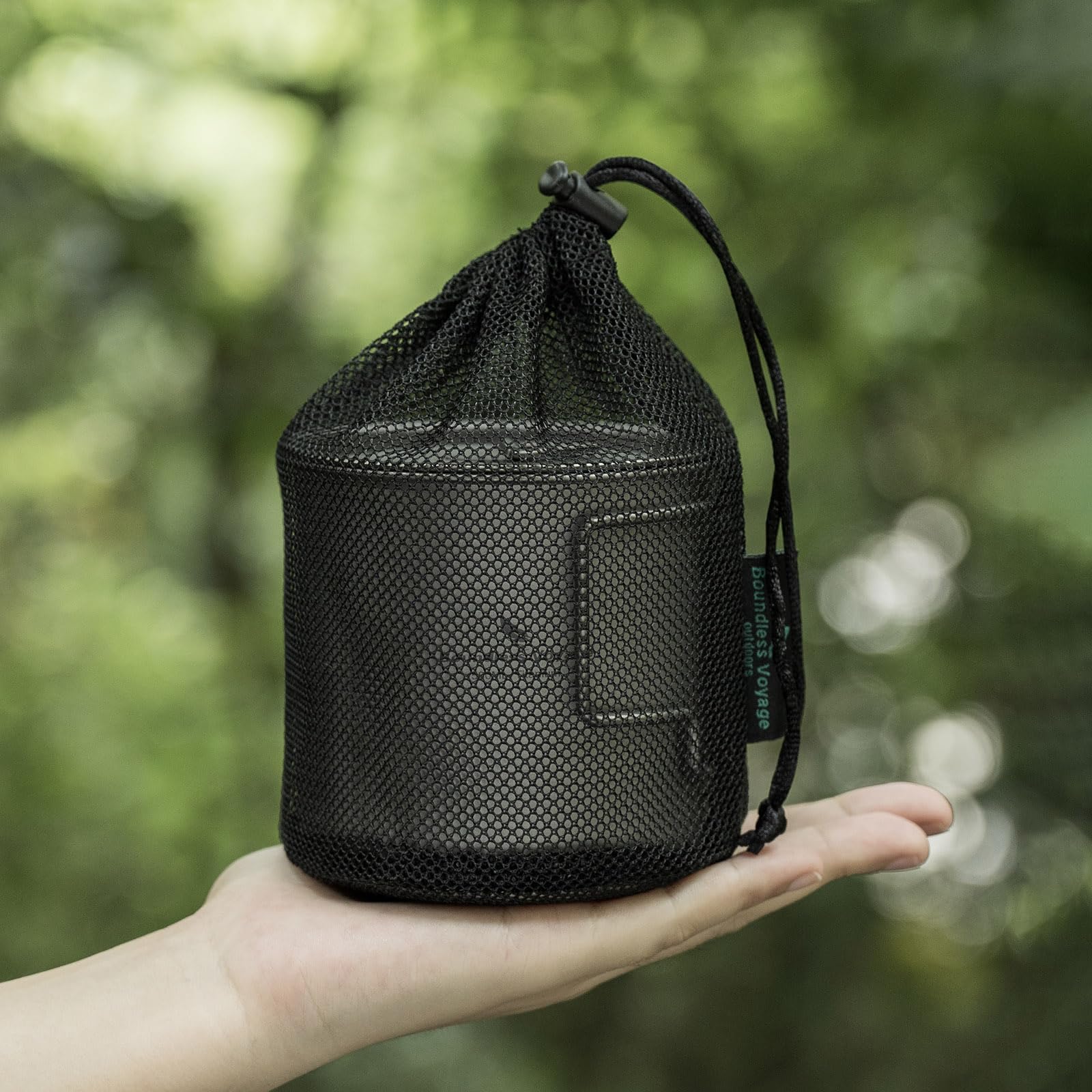 Boundless Voyage Ti3058D-350ml - Tazza da campeggio in titanio a strato singolo, per tè e caffè, ultraleggera, per viaggi all'aperto, 220 ml, 350 ml, 500 ml