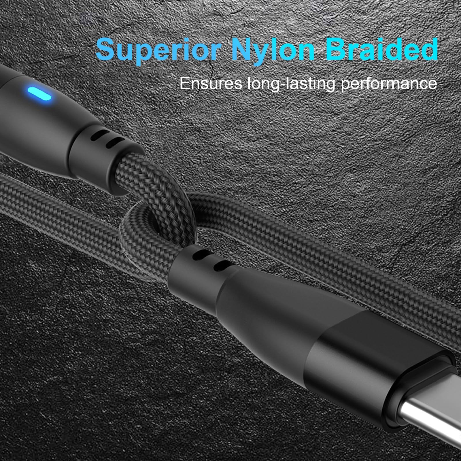 Ion 6 en 1 IP/Tipo-C/Micro USB PD 100W 540 Rotación Magnética Transmisión de Datos y Cable de Carga Rápida 1.8 Metros de Longitud