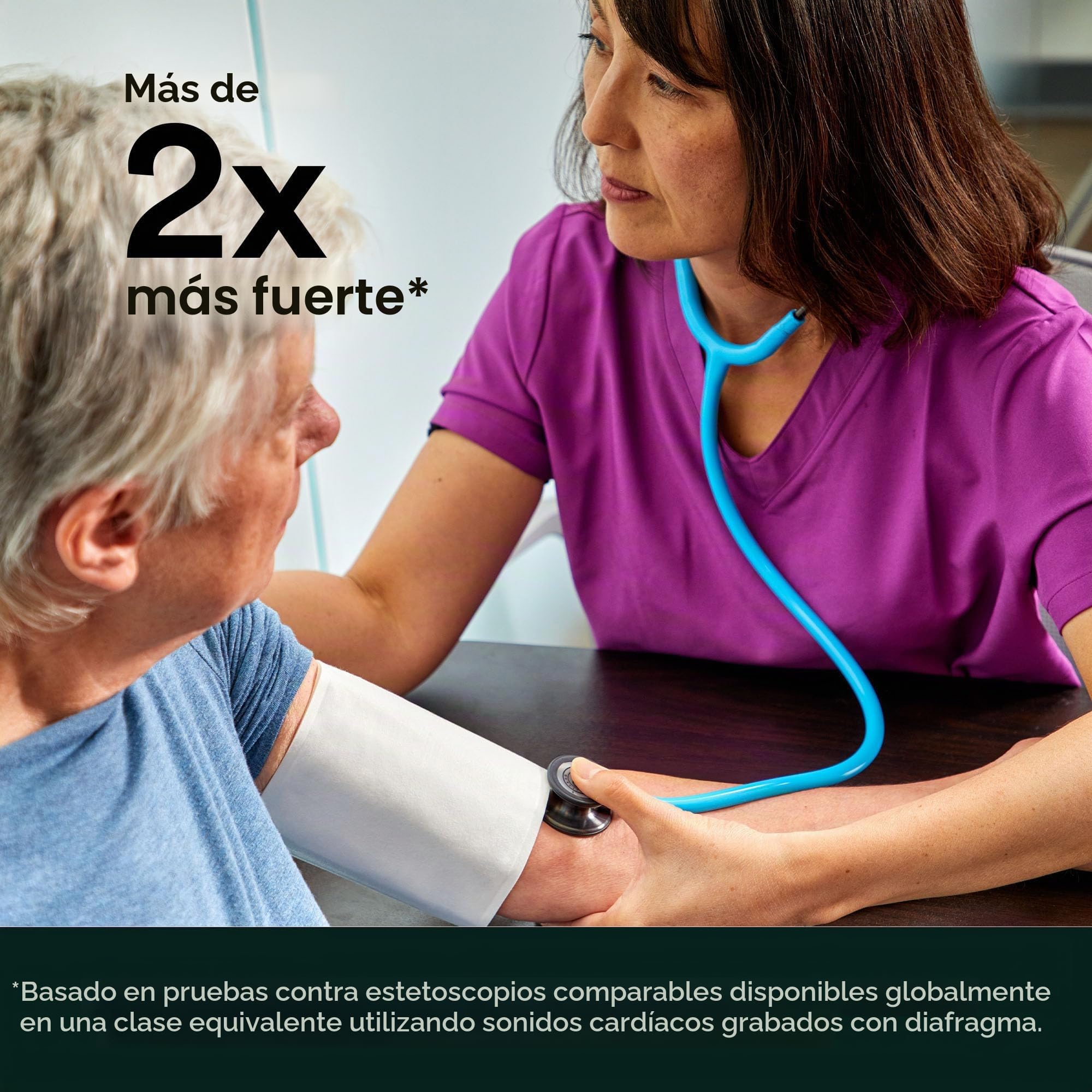 3M Littmann Fonendoscopio para monitorización Classic III, tubo azul cielo, 68,5 cm, 5630