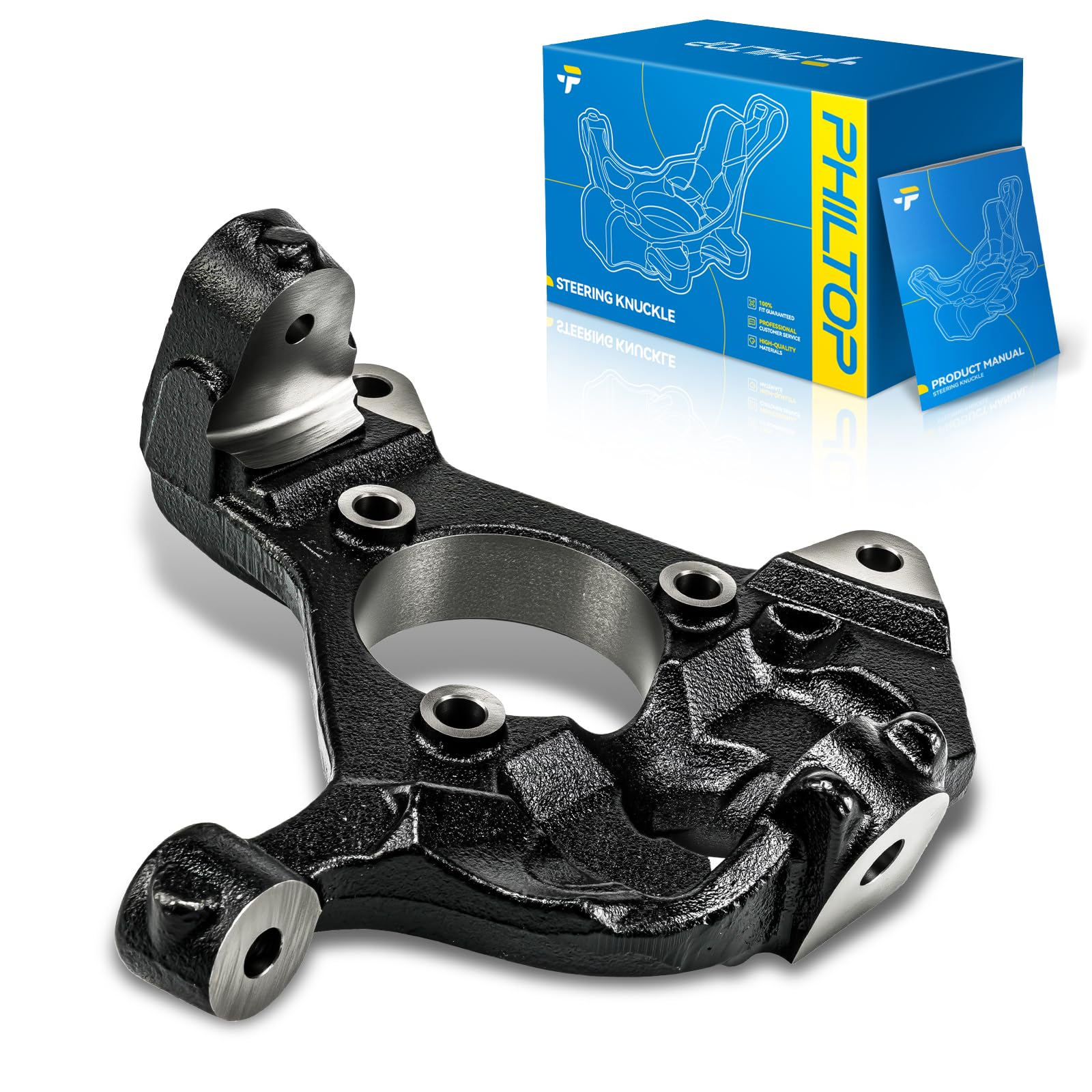 PHILTOP Front Steering Knuckle Fit for GMC Yukon XL 1500 2007-2014,1PC Passenger Side Replaces 698070