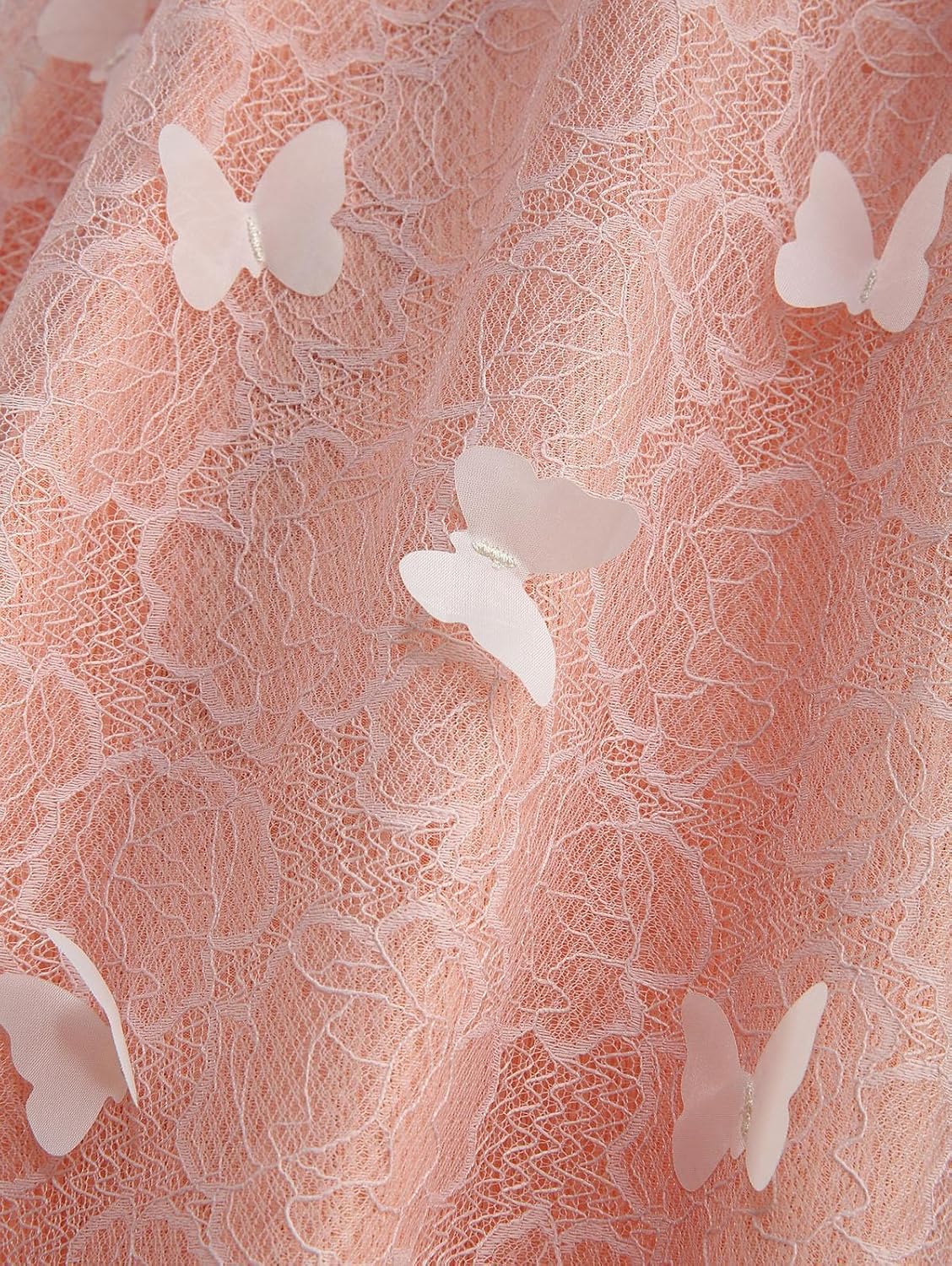 DRESSFO Women Floral Jacquard Butterfly Lace Ruched Grommets Lace-up Panel Buckles Tank Dress