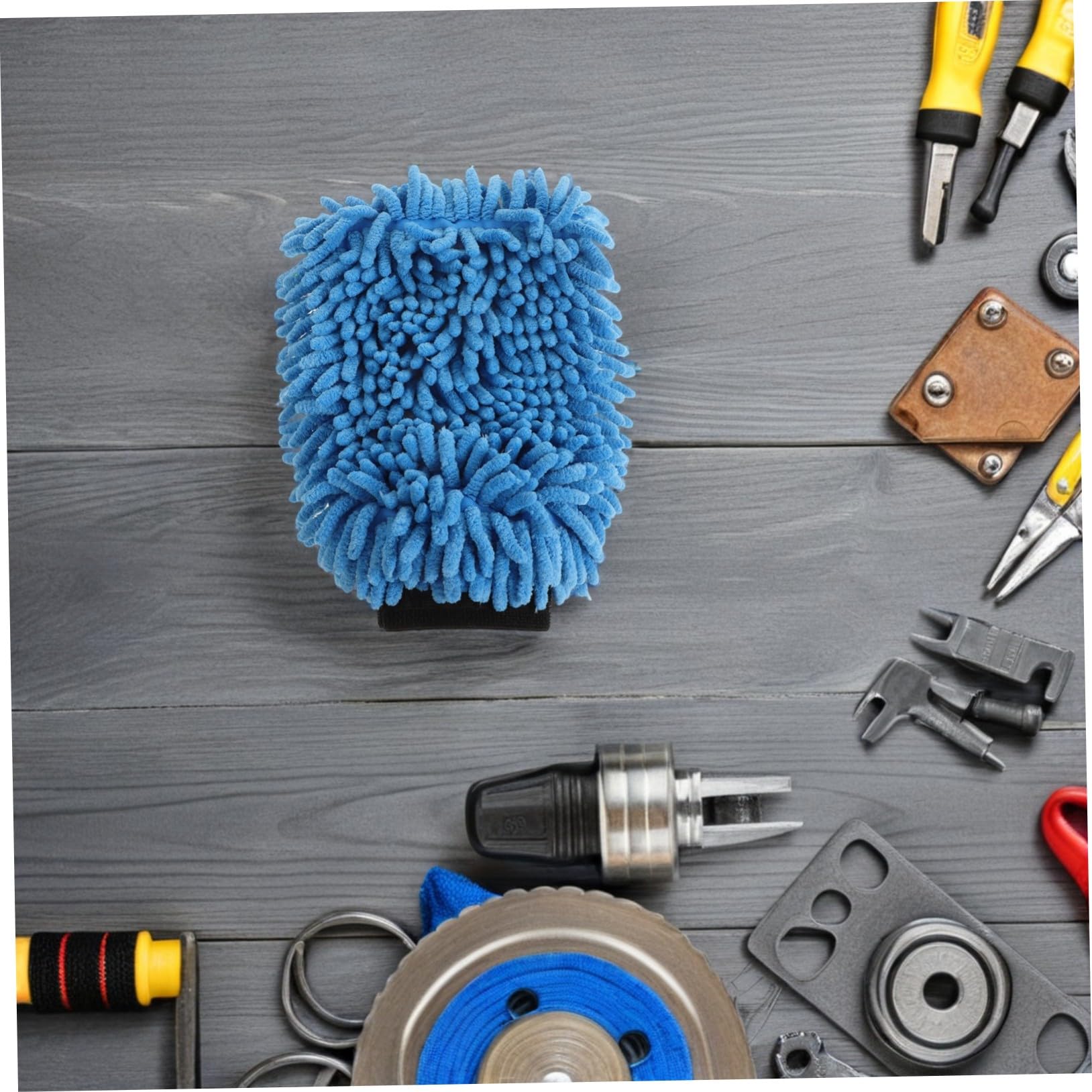 Guante de Microfibra para Lavado de Coches, 4 Piezas Absorbentes | Azul, para Mantenimiento Diario del Coche y Hogar, Protege las Manos y Es Suave Pintura Color Aleatorio