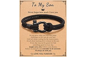 To My Boys Personalized Bracelet - Inspirational Gift for Sons, Grandsons, Nephews, Brothers