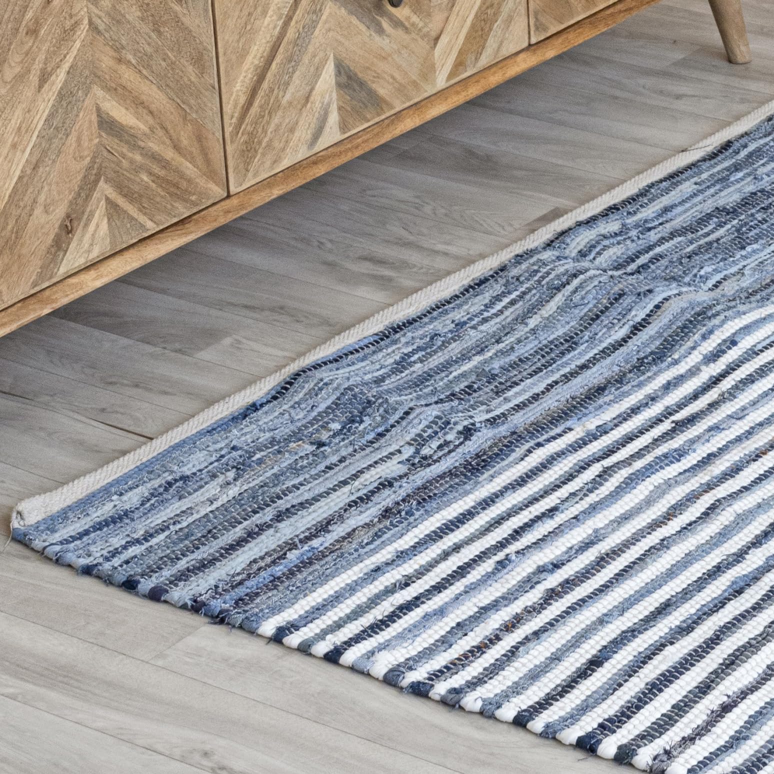 Buy HOMEMONDE Polyester 50 x 81 CM Rugs Recycled Chindi Anti Skid
