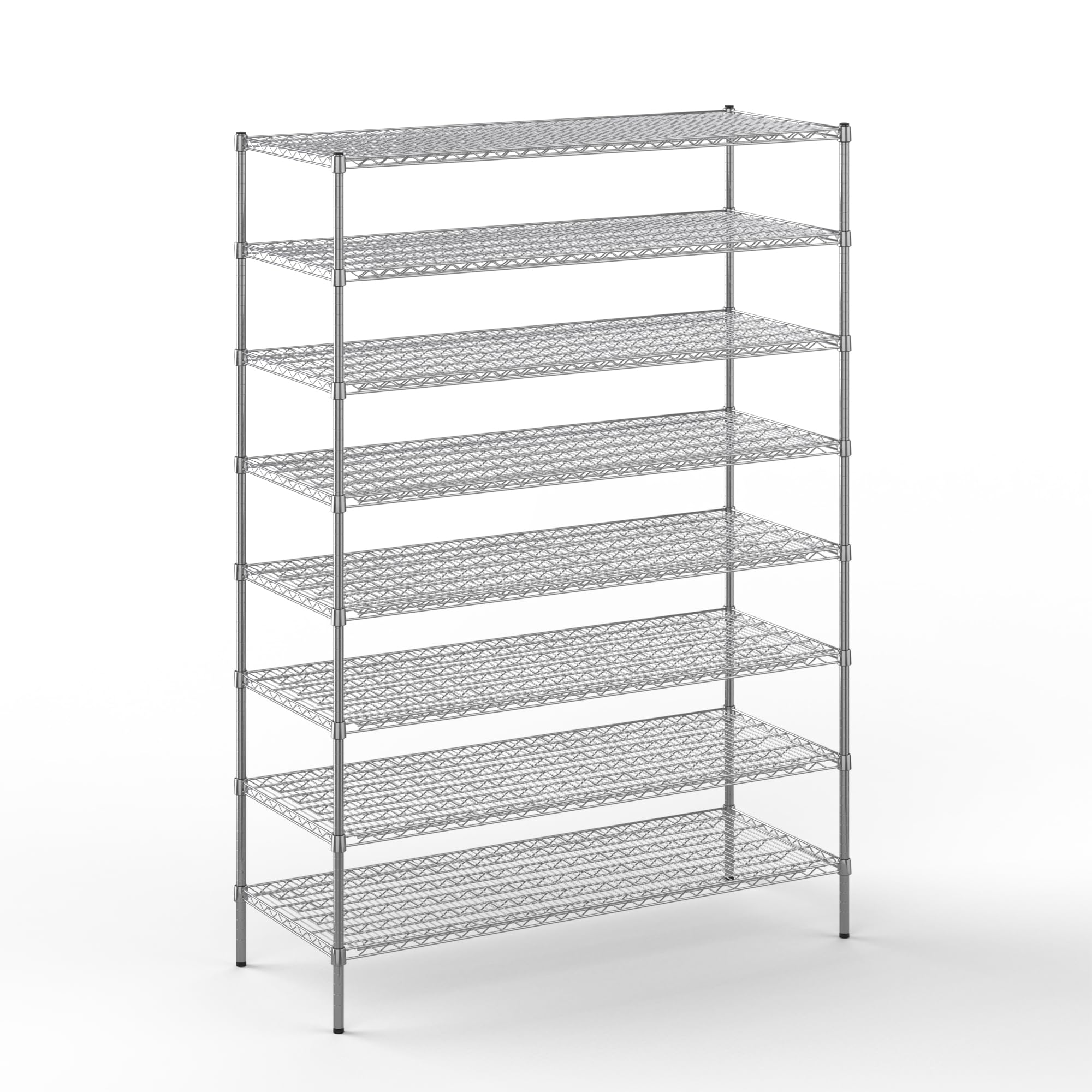 24" Deep x 60" Wide x 86" Height Wire Shelving Kit | 8-Tier | NSF Commercial Storage Rack Unit