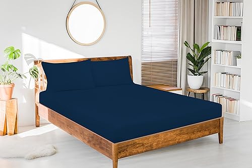 Miniatura 5 de Royale Linens - Sábana bajera tamaño matrimonial, calidad de hotel cepillada 1800, ultrasuave, resistente a arrugas y decoloración, bolsillo