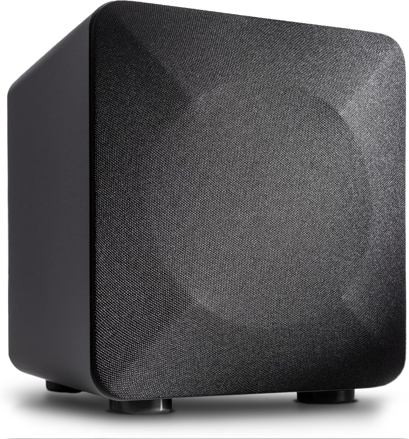 S6 210W Compact Powered Subwoofer with Powerful Bass in a Small Package - For Gamers, Music Lovers, Movie Buffs - Grey