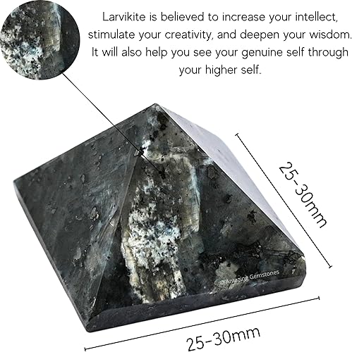 Miniatura 308 de Amazing Gemstone White Agate Snow Quartz Pyramid Crystal Healing Stones - 1" Great Pyramid Figurine of Natural Stone Pyramid for Meditation, Reiki