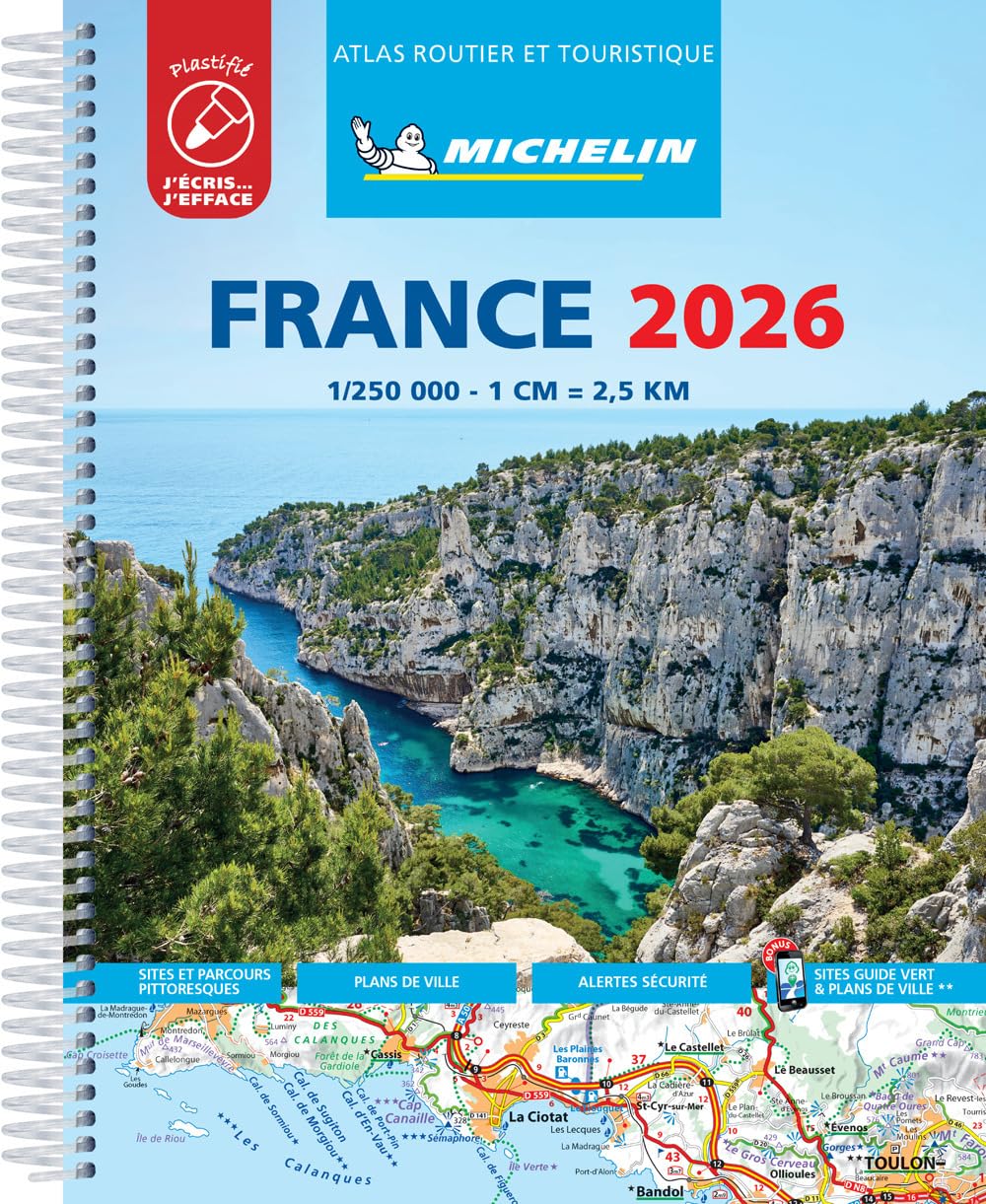 France 2026 - Tourist & Motoring Atlas Laminated Spiral