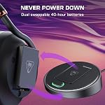 Turtle Beach Stealth Pro II Premium Multiplatform Wireless Gaming Headset for PC, PlayStation 5, PS4, Hi-Res 24-bit Audio, Noise Cancellation, Rechargeable Battery, Bluetooth, Boom Mic, Black