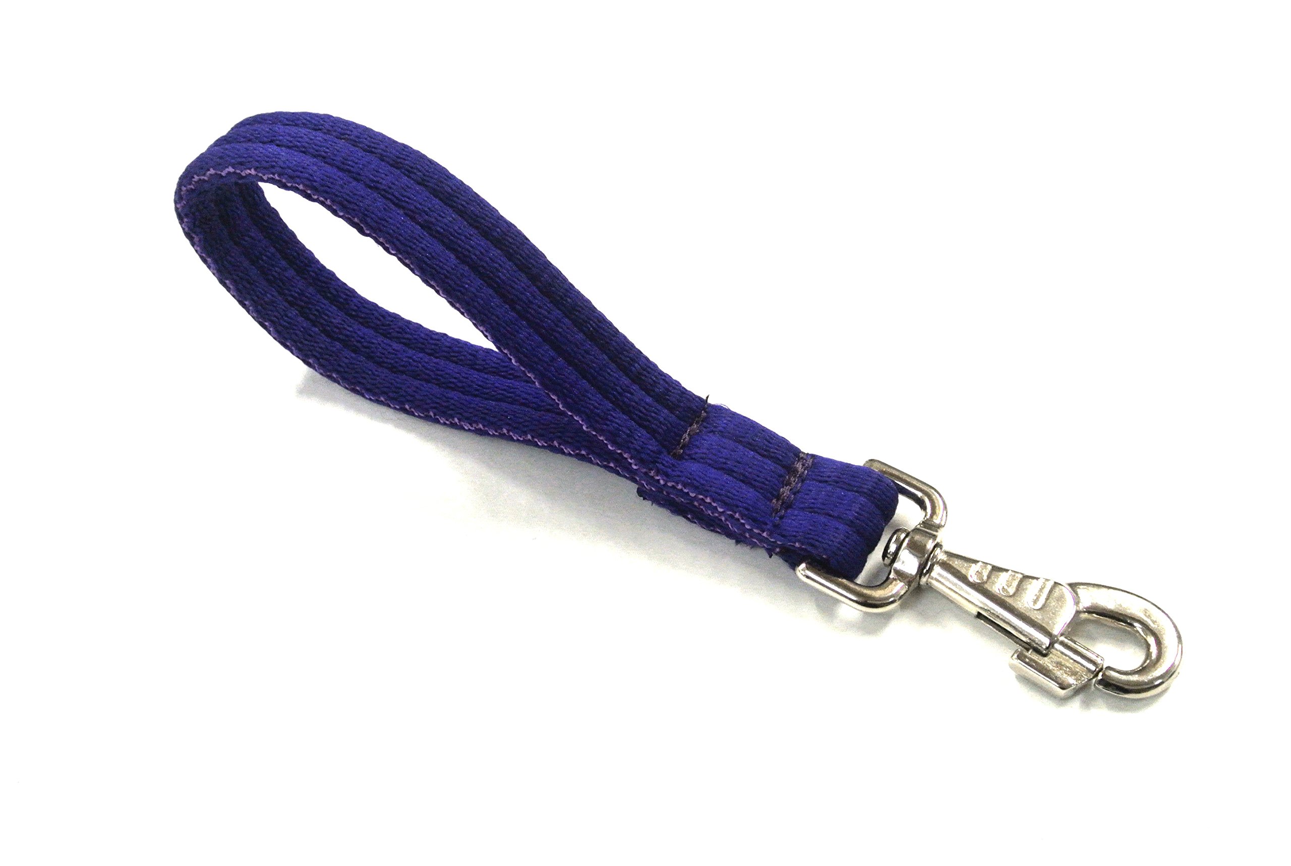 10" Short Close Control Dog Training Lead Leash 25mm Soft Air Webbing Traffic Walking Lead (10", Purple) — image 1