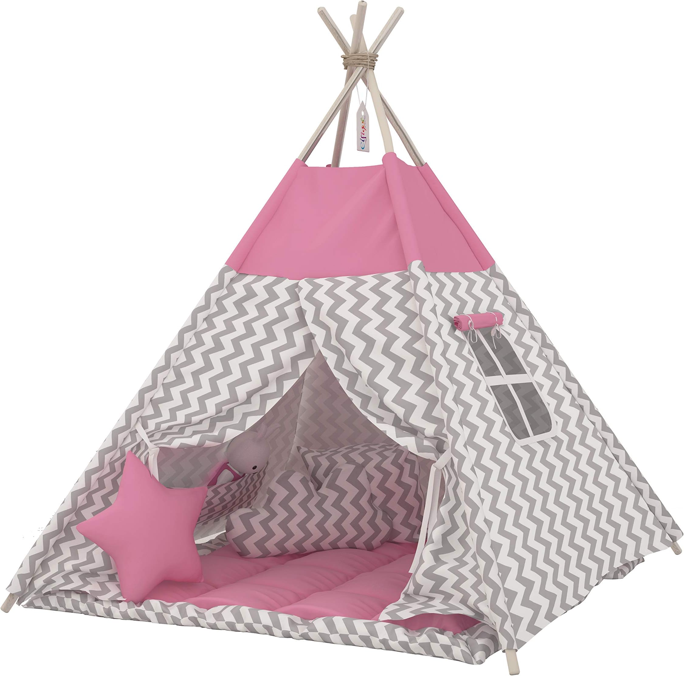 Elfique New tent for children kids teepee tent play tent with play mat by Klara Brist