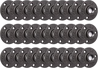 1" Floor Flange, Home TZH 30 Pack Malleable iron Pipe Flange Flange for Industrial vintage style, Flanges with Threaded Hole for DIY Project/Furniture/Shelving Decoration (30Pack,1")